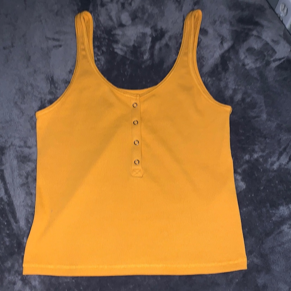 Abercrombie & Fitch Yellow cotton tank